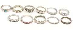 Group lot of Vintage 925 sterling silver rings