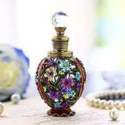 Vintage Flower Glass Refillable Perfume Bottle
