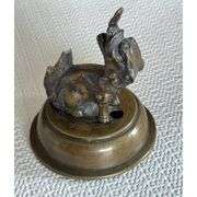 Antique Japanese Meiji Bronze Koro Dragon with Foo Dog