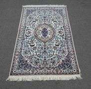 Handmade w/Silk Persian Nain 3.9x6.4