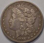 1891-CC Morgan Silver Dollar, Circulated