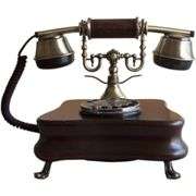 Functional Vintage 1921 Wood Rotary Phone