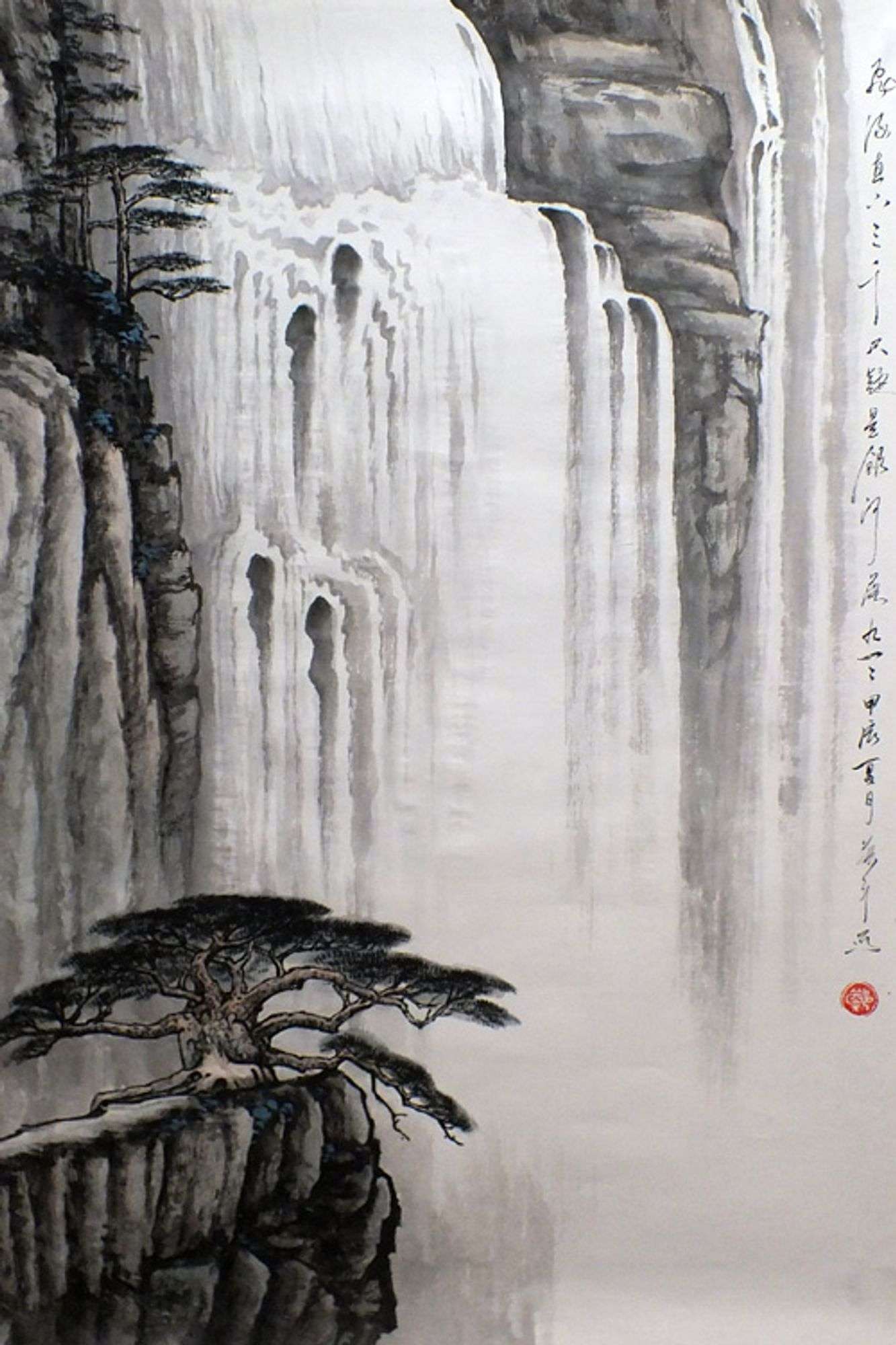 絵画 Spectacular Waterfall Spectacular Waterfall