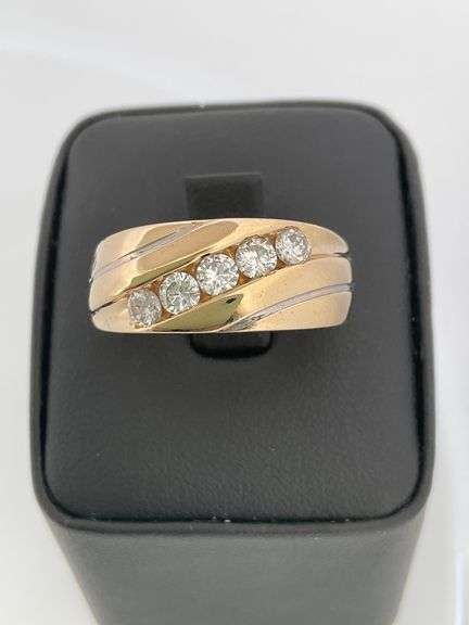 CERTIFIED BRAND NEW MEN'S 14K YELLOW AND DIAMOND RING / BAND
