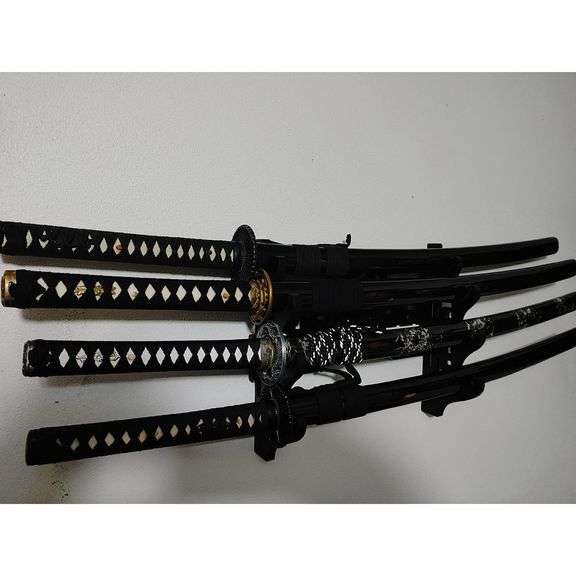 3-Tier Sword Display Stand for Katana, Wakizashi, and Samurai Swords