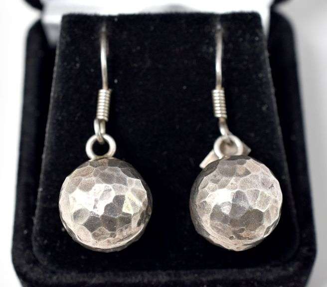 Ball Dangle Earrings in Sterling Silver 8.2grams