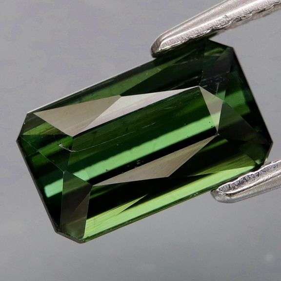 Rich pine green 1.76ct radiant emerald cut VS Tourmaline
