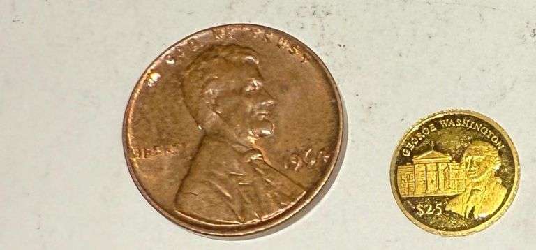 2000 Liberia  .9999 Gold Proof G Washington $25 Coin