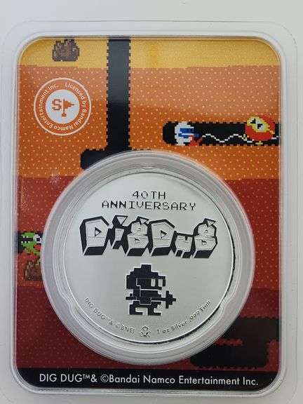 Dig Dug 40th Anniversary 1 Oz .999 Silver Round