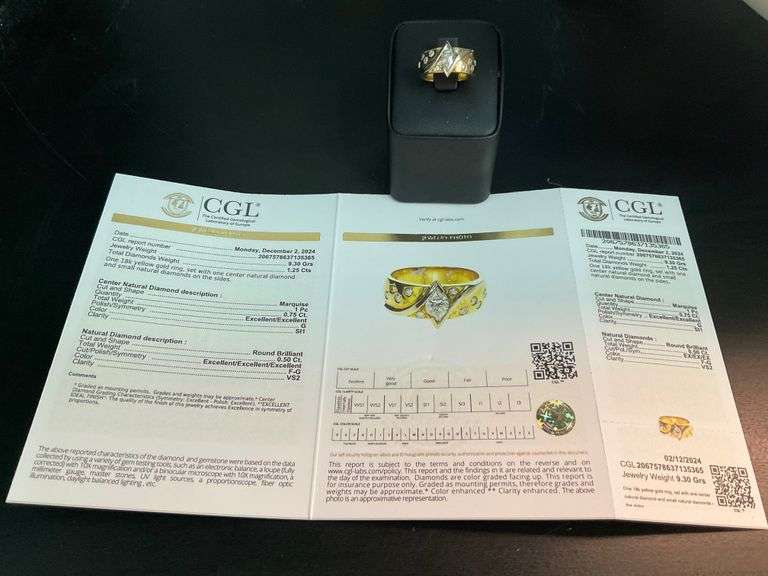 CERTIFIED 18K YELLOW GOLD DIAMOND RING