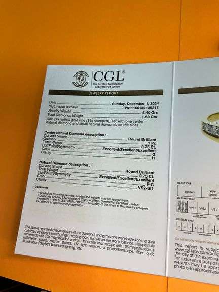 CERTIFIED BRAND NEW 14K YELLOW GOLD DIAMOND RING