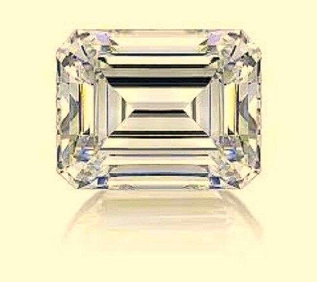 Dazzling 6.30 Ct VVs1 Emerald Cut Lab Simulated Diamond Solitaire