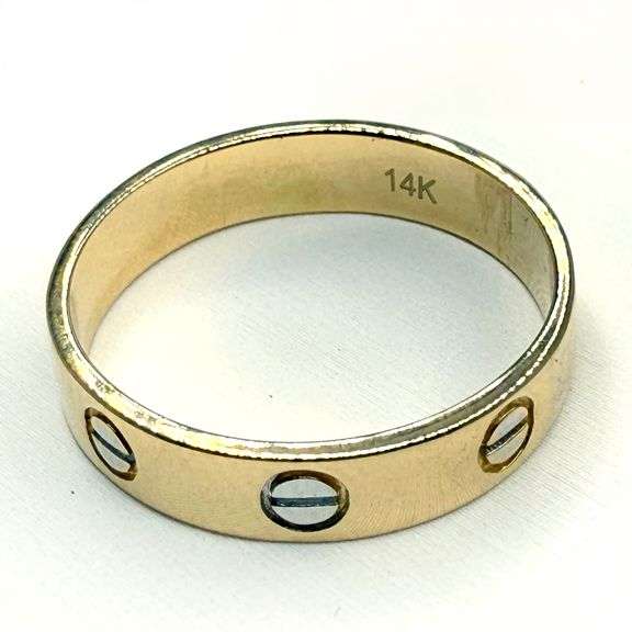 PHOTOS NEEDED Classic Men's 14K Yellow Gold Love Ring