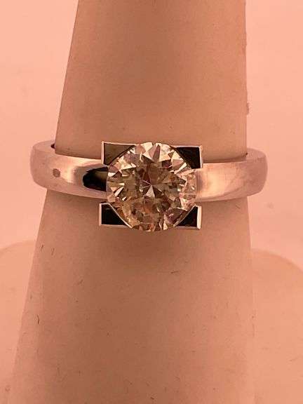 CERTIFIED BRAND NEW 14K WHITE GOLD DIAMOND SOLITAIRE RING