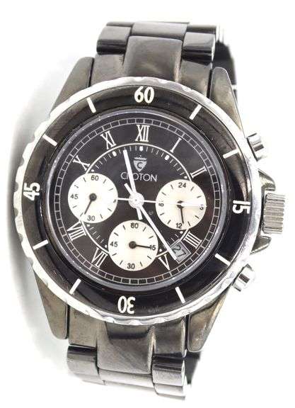 Croton quartz watch black dial