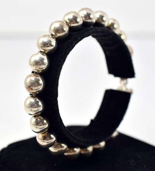 Beaded Link Bracelet in Sterling Silver 31.2grams