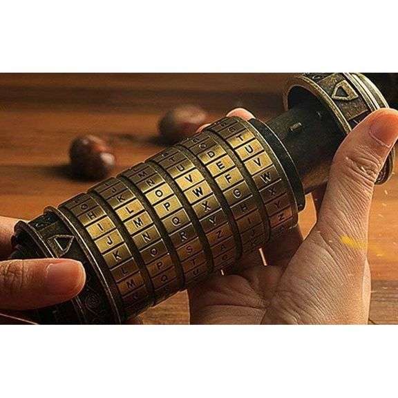 Da Vinci Code Mini Cryptex Lock Box with Hidden Compartment