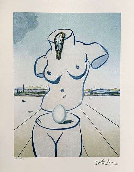 Pencil Numbered Salvador Dali, Birth of Venus