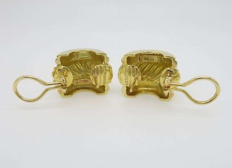 18k David Yurman Omega Back Earrings