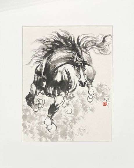 Fantastic Large Size Original Ink and Watercolor by Zheng