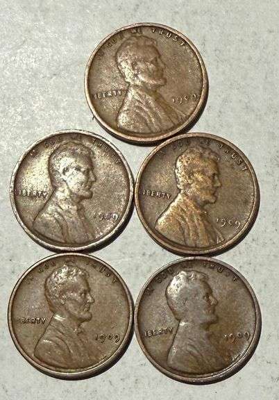 5 1909 VDB Cents