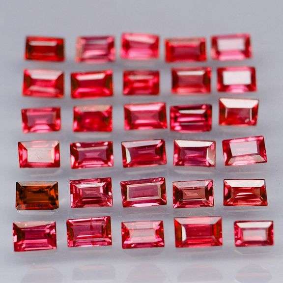 Untreated! 2.28ct fire red Ruby set!