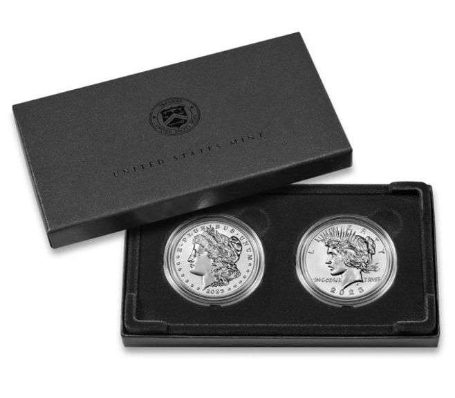 2023-S Reverse Proof Morgan and Peace Silver Dollar, OGP