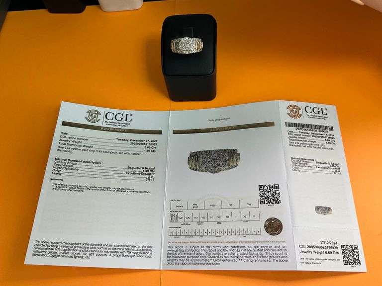 CERTIFIED BRAND NEW 14K YELLOW GOLD DIAMOND RING