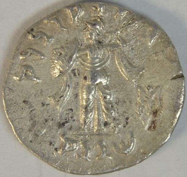 Great Near Mint Bactria Silver Drachm of Menander from 160-145 BC