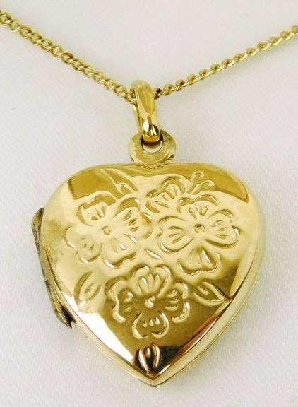 Vintage Danecraft Sterling Vermeil Heart Locket