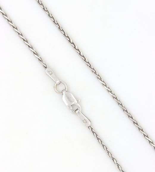 Practical 14K WG Foxtail necklace