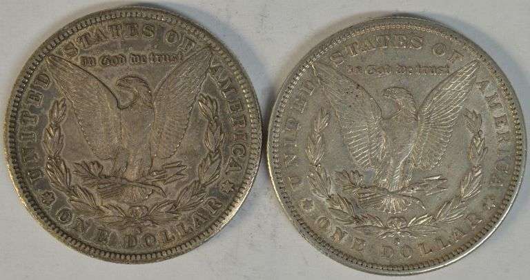 Scarce 1886-S & 1887-S Morgan Silver Dollars in nice conditions