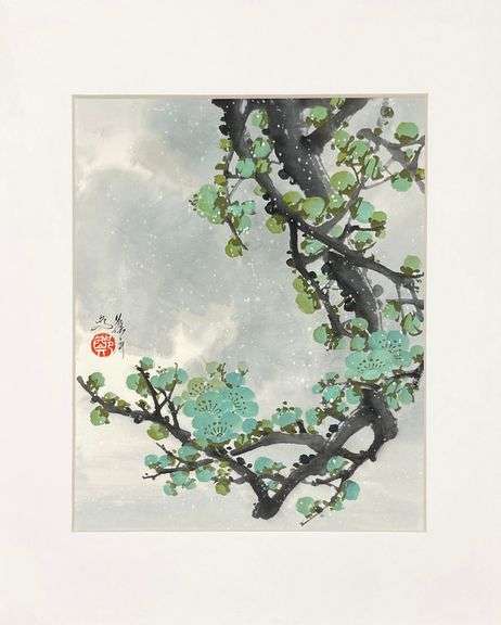 Spectacular One-Of-A-Kind Original Watercolor and Ink by Zheng