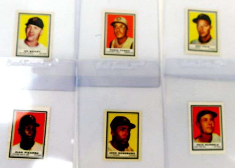 6 Topps Vintage Baseball Stamps