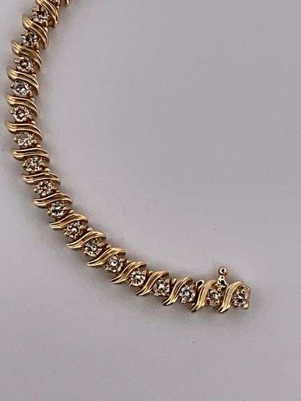 CERTIFIED BRAND NEW 14K YELLOW GOLD DIAMOND TENNIS BRACELET. 3.50 CARATS