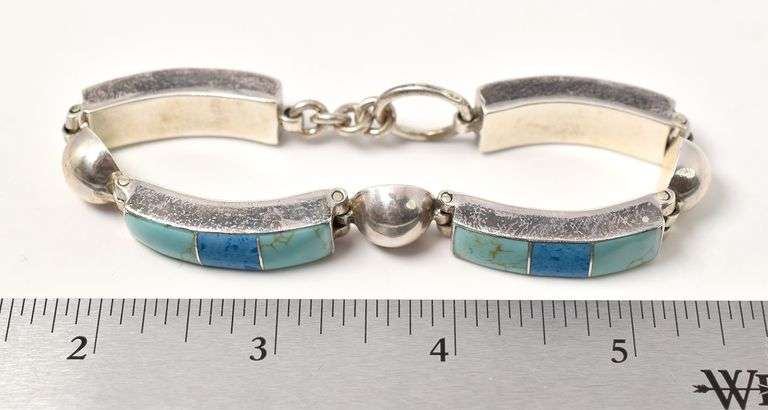 Mixed Blue Stone Bracelet in Sterling Silver 45.4grams