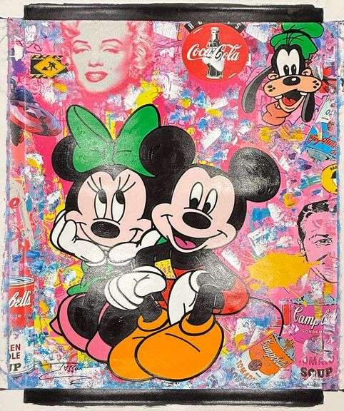 Spectacular Mural Size Jozza 'One of a kind' Mixed Media on Canvas
