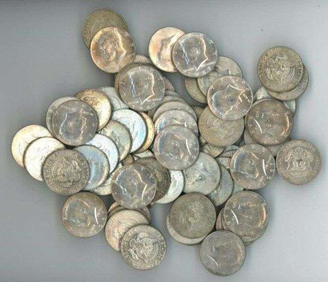 80 nice Silver Kennedy Half Dollars from 1965-1969