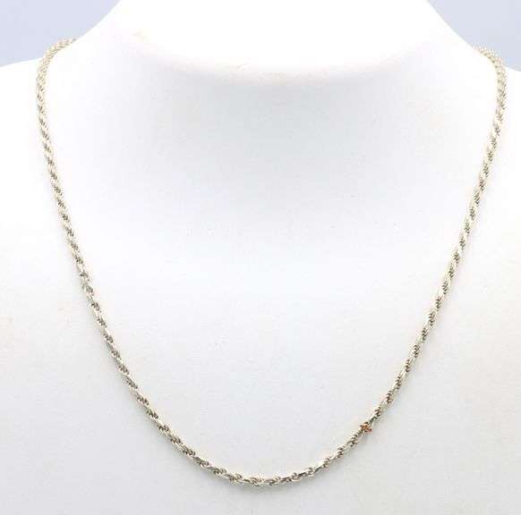 925 Sterling silver rope chain necklace