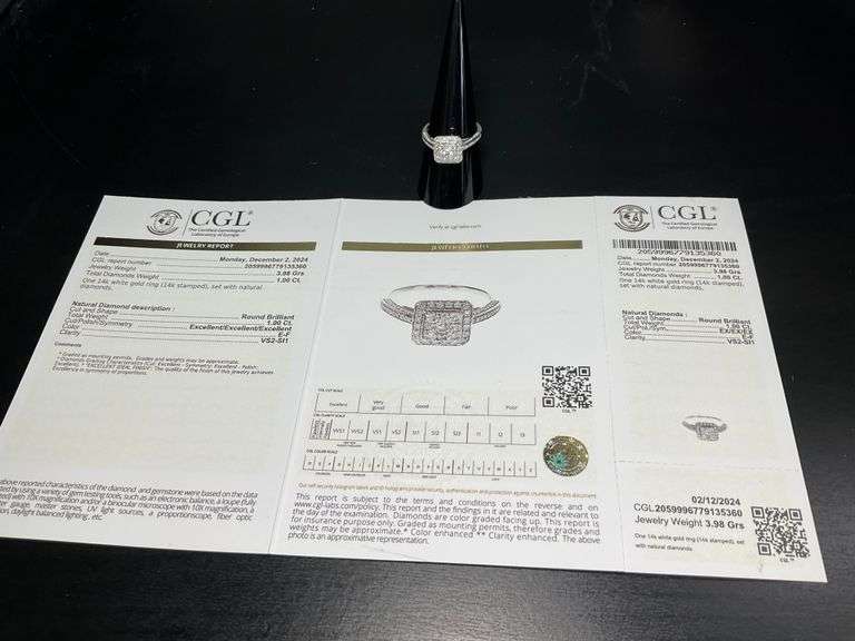 CERTIFIED BRAND NEW 14K WHITE GOLD DIAMOND RING