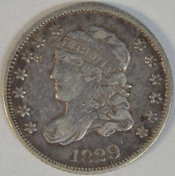 Scarce First Year 1829 Capped Bust Half Dime in XF