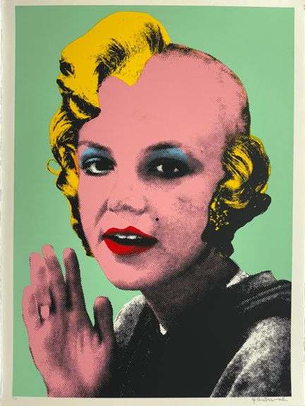 Highly Collectible Mr. Brainwash Britney Screenprint Signed With Thumbprint