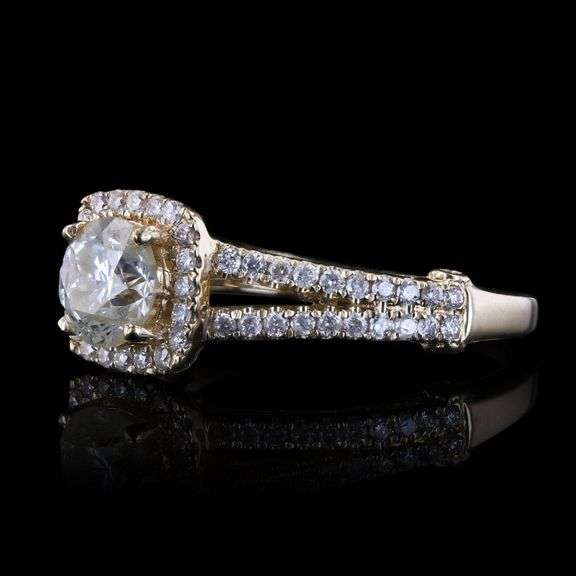 14K YELLOW GOLD DIAMOND UNITY RING 1.61 C.T.W.