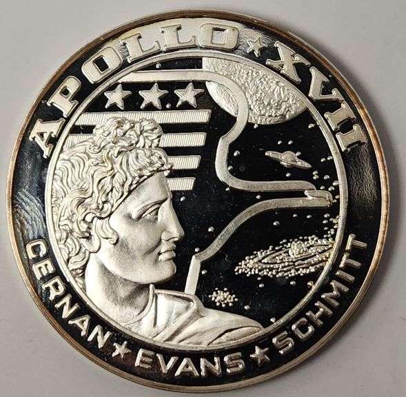 Apollo 17 - 6th Moon Landing, 99.99 Silver Medal