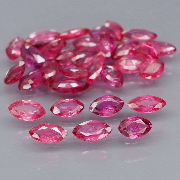 Amazing 5.19ct marquise cut Ruby set