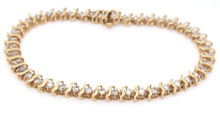Always Popular S Link Diamond Tennis Bracelet