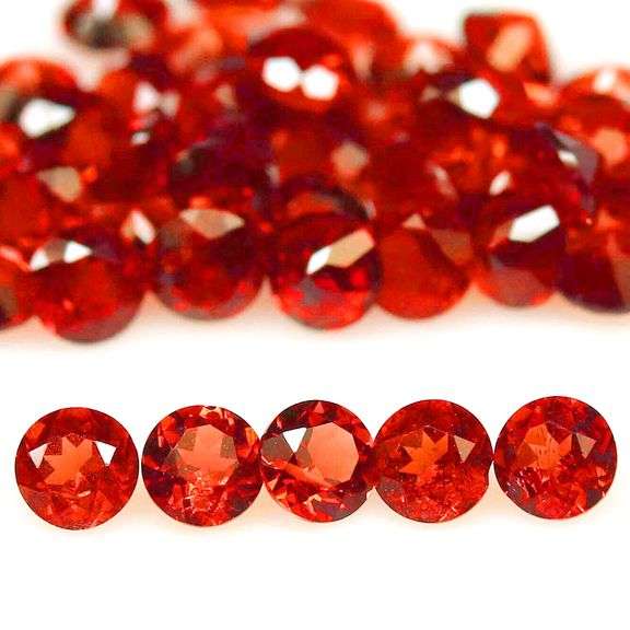 Glittering 5.17ct set of top orange red Garnets!