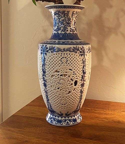 Handmade Blue & White Porcelain Vase