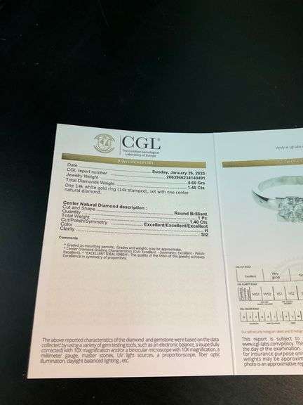CERTIFIED BRAND NEW 14K WHITE GOLD DIAMOND SOLITAIRE RING