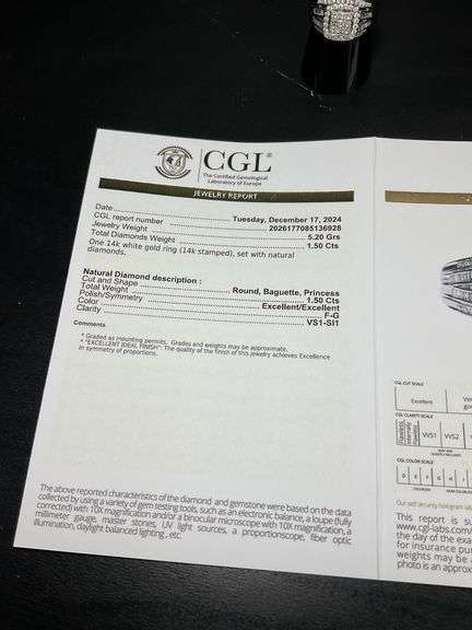 CERTIFIED BRAND NEW 14K WHITE GOLD DIAMOND RING